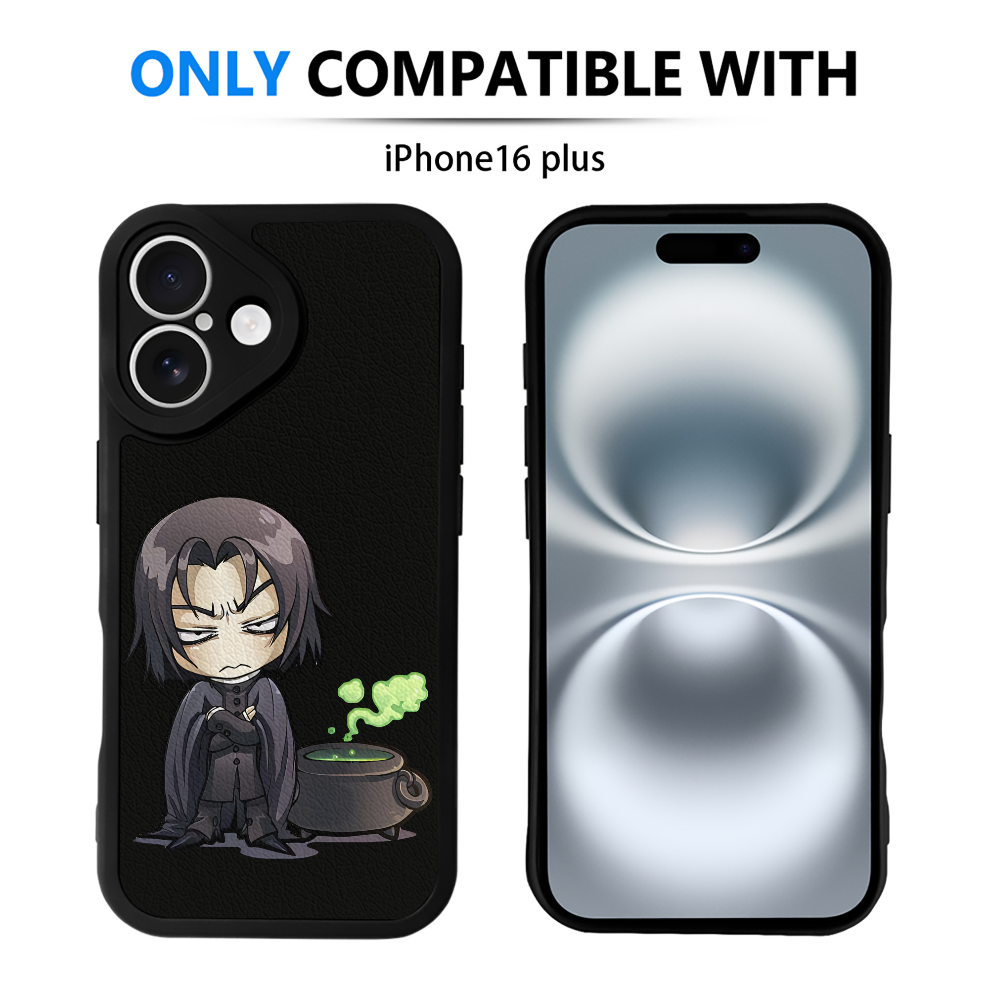 （画像用） Harry Potter ハリー・ポッターシリーズ 【iPhone 16シリーズ対応】シリコンスマホケース（レザー調） 材質：シリコン